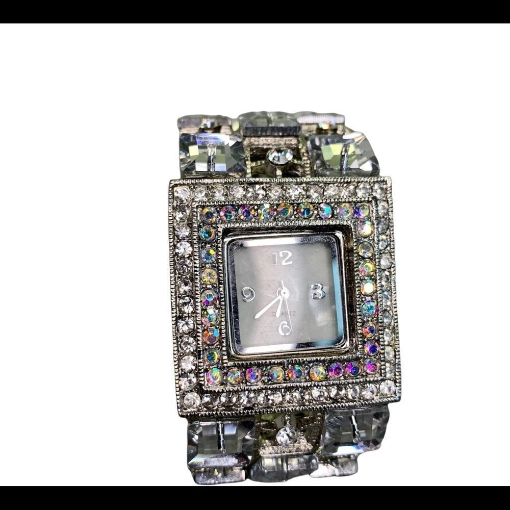 𝅺💥SPARKLY rhinestone iridescent embellished costume jewellery Quartz bracelet